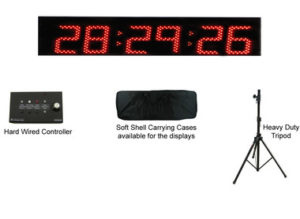 Race Clock, digital display, transformer, gell -cell